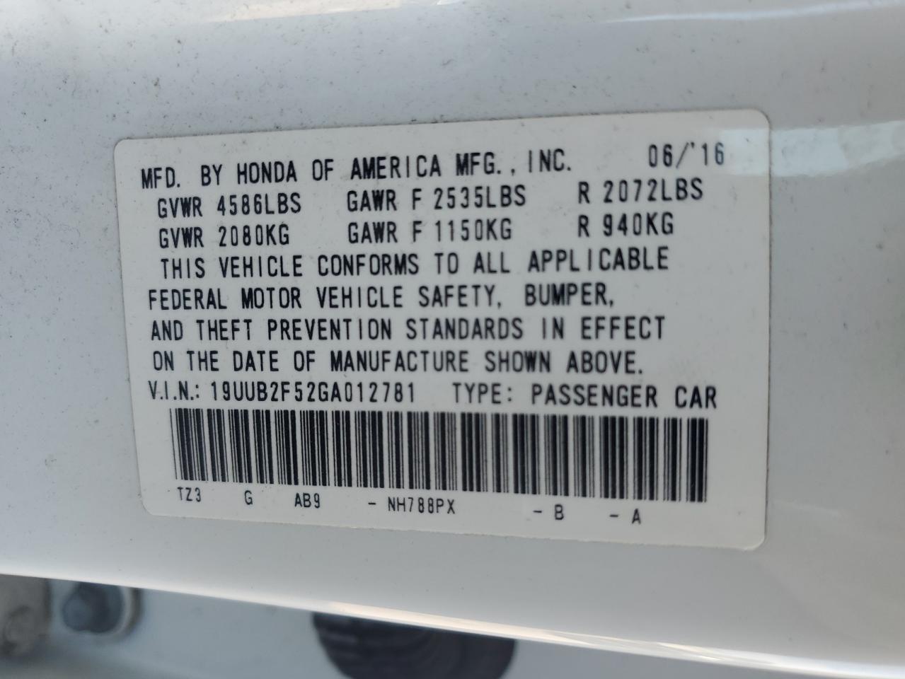 2016 Acura Tlx Tech VIN: 19UUB2F52GA012781 Lot: 70844715