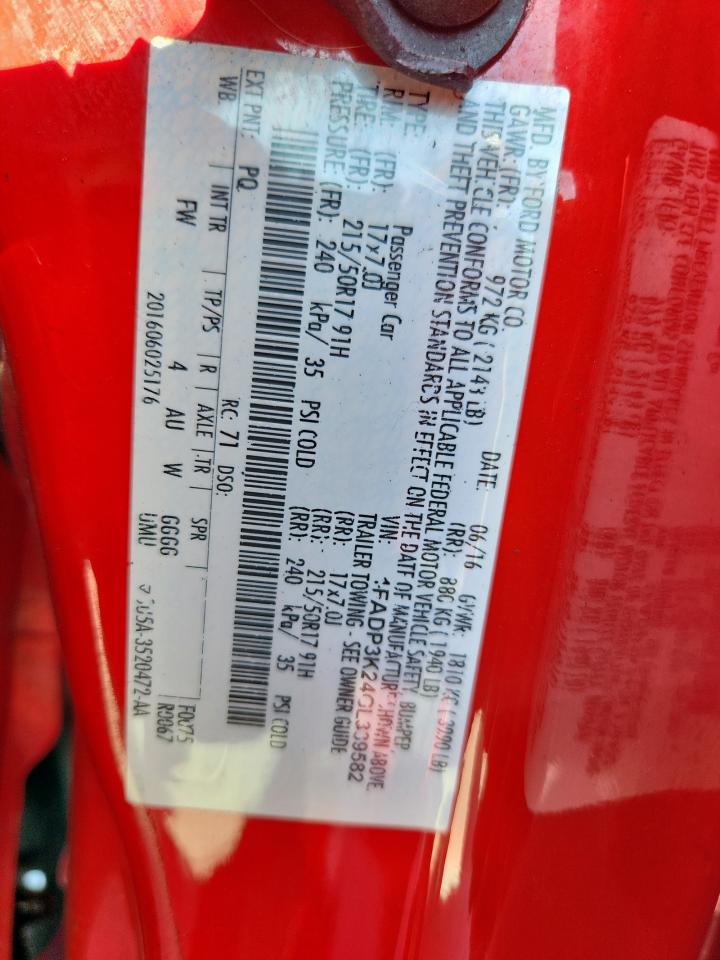 2016 Ford Focus Se VIN: 1FADP3K24GL339582 Lot: 82062965