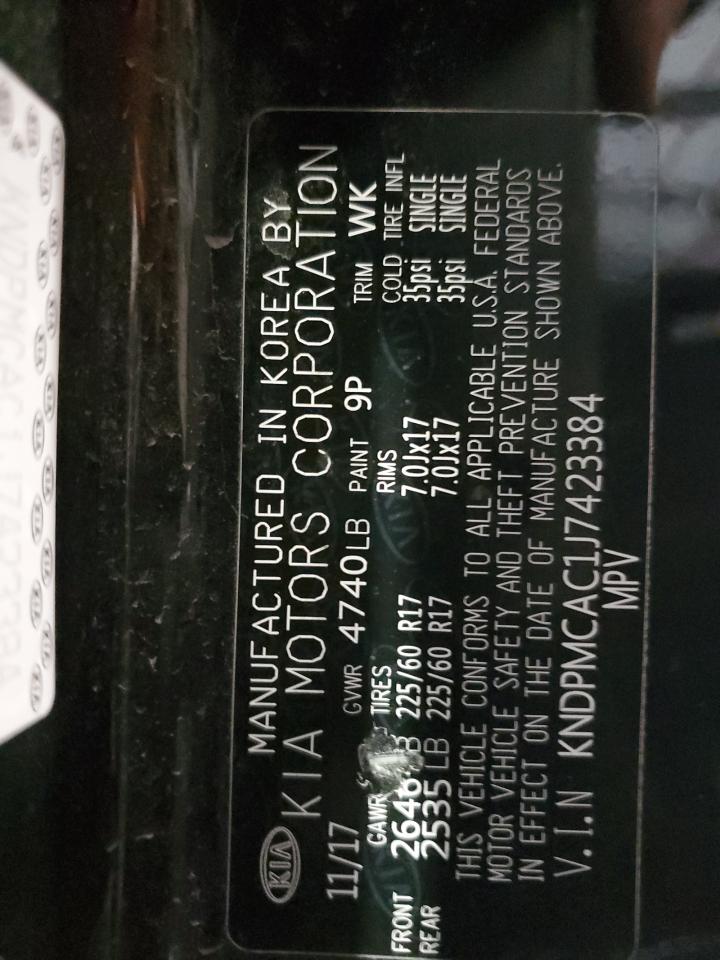 2018 Kia Sportage Lx VIN: KNDPMCAC1J7423384 Lot: 71615045