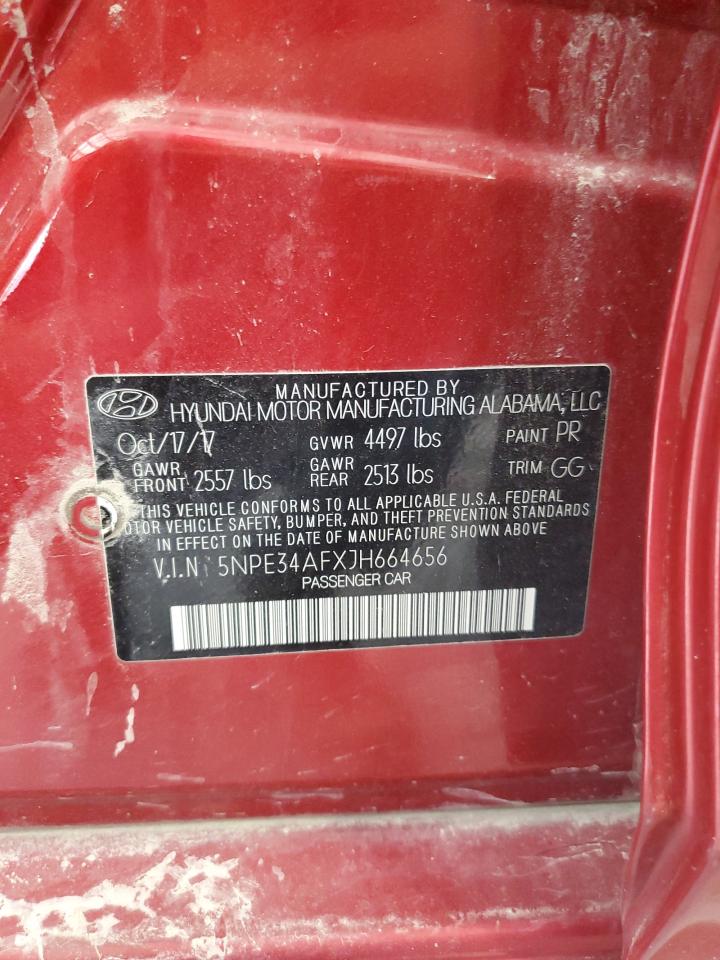 2018 Hyundai Sonata Sport VIN: 5NPE34AFXJH664656 Lot: 69954315