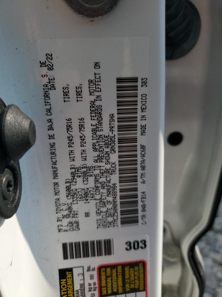 2022 Toyota Tacoma Double Cab VIN: 3TMCZ5AN8NM488984 Lot: 71954445