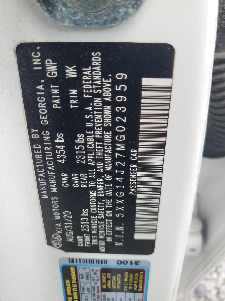 2021 Kia K5 Lxs VIN: 5XXG14J27MG023959 Lot: 84339675