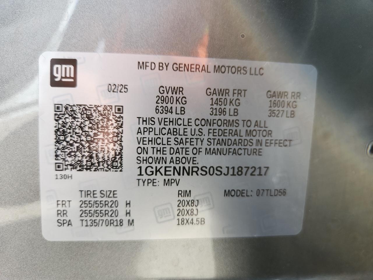 2025 GMC Acadia Elevation VIN: 1GKENNRS0SJ187217 Lot: 80717895