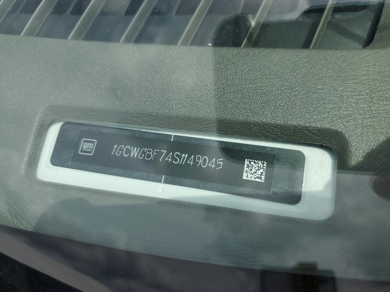 2025 Chevrolet Express G2500 VIN: 1GCWGBF74S1149045 Lot: 71021035