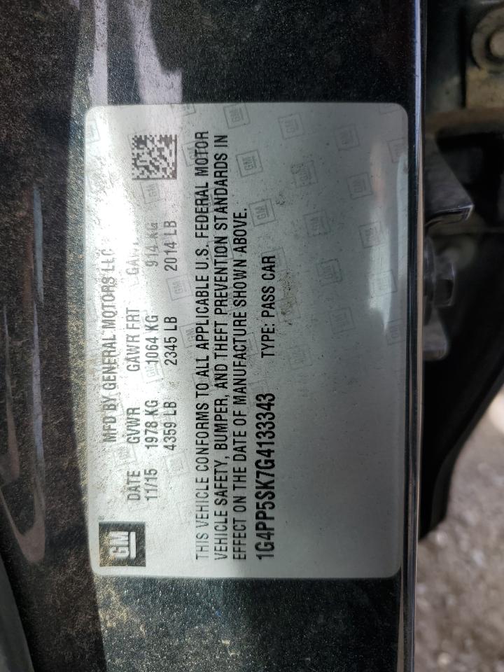 2016 Buick Verano VIN: 1G4PP5SK7G4133343 Lot: 80254155