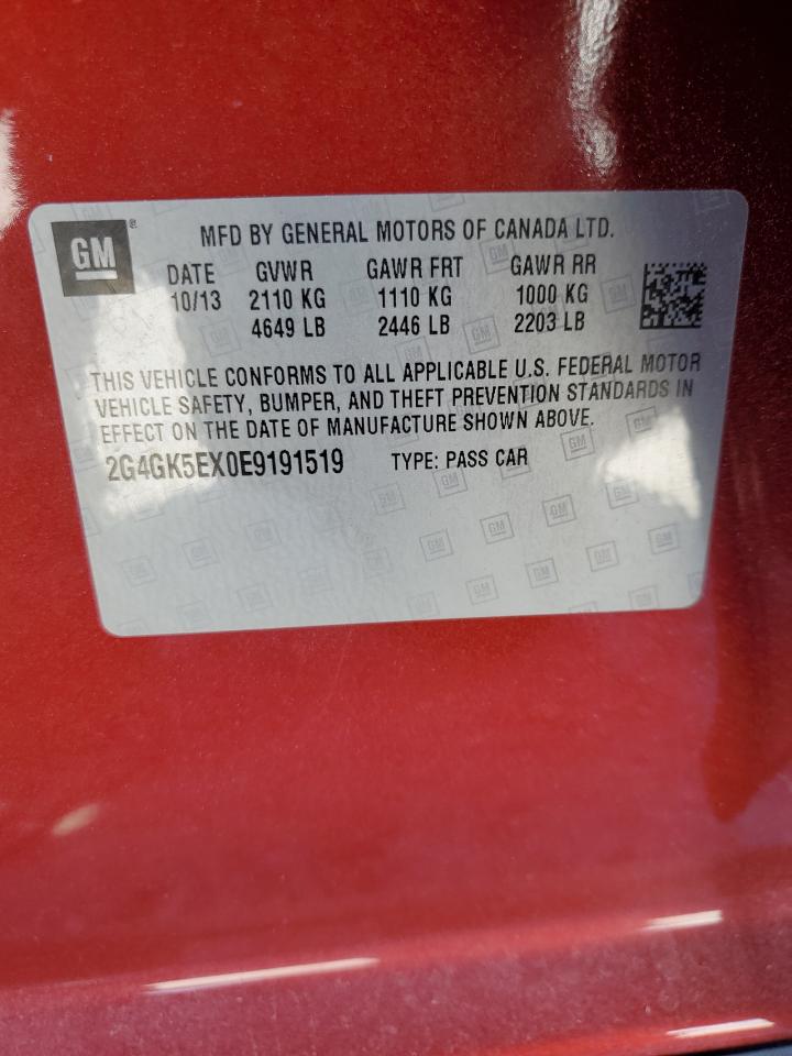 2014 Buick Regal VIN: 2G4GK5EX0E9191519 Lot: 81256705