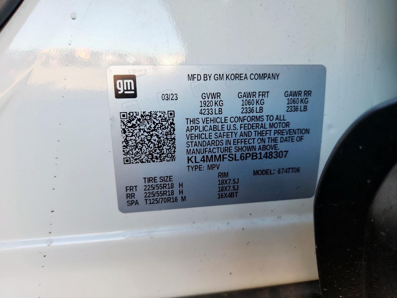 2023 Buick Encore Gx Essence VIN: KL4MMFSL6PB148307 Lot: 81431395