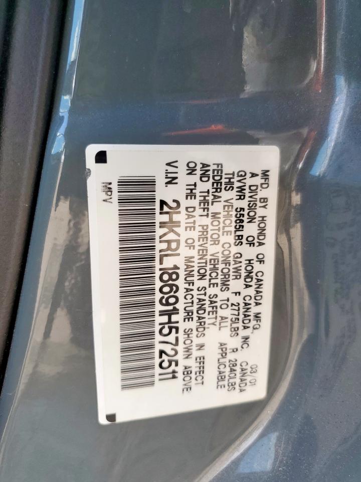 2001 Honda Odyssey Ex VIN: 2HKRL18691H572511 Lot: 83926295