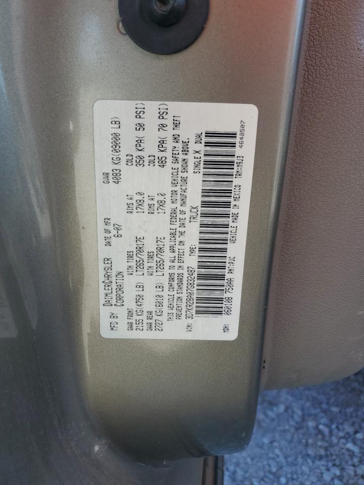 2007 Dodge Ram 2500 St VIN: 3D7KR28A07G832487 Lot: 80133465