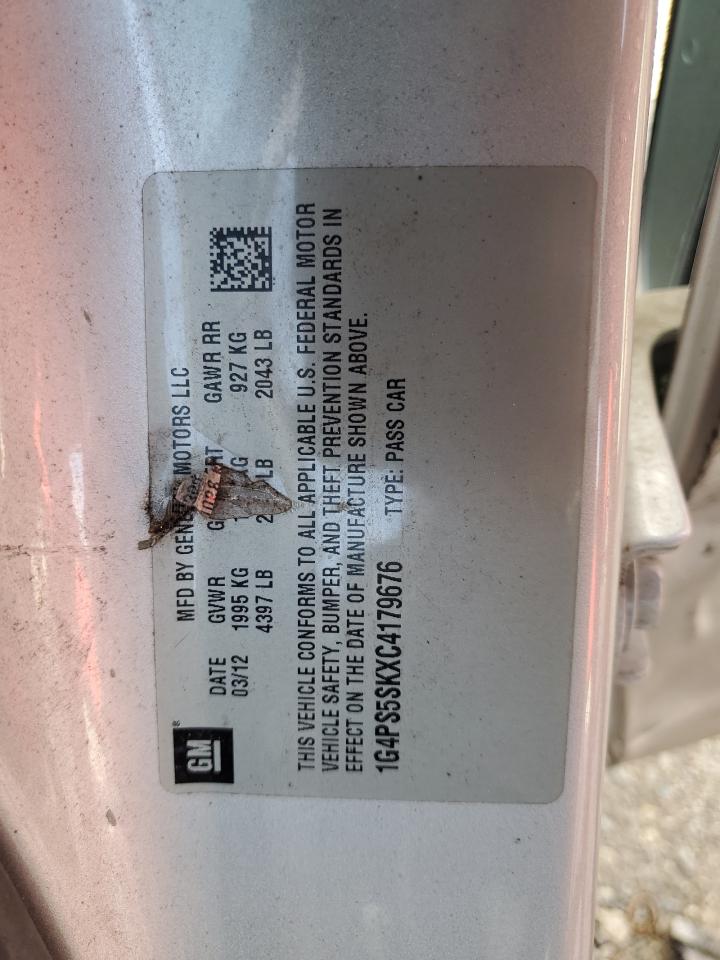 2012 Buick Verano VIN: 1G4PS5SKXC4179676 Lot: 84017385