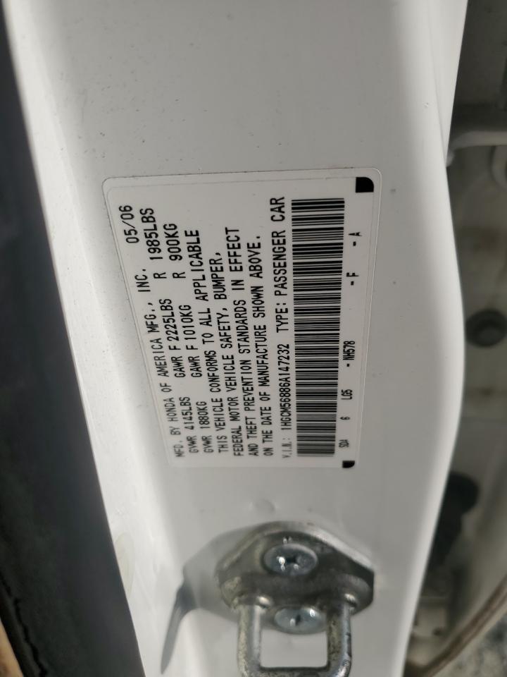 2006 Honda Accord Ex VIN: 1HGCM56886A147232 Lot: 81549425