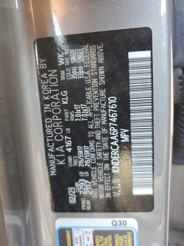 2023 Kia Seltos Ex VIN: KNDERCAA6P7467610 Lot: 81128745