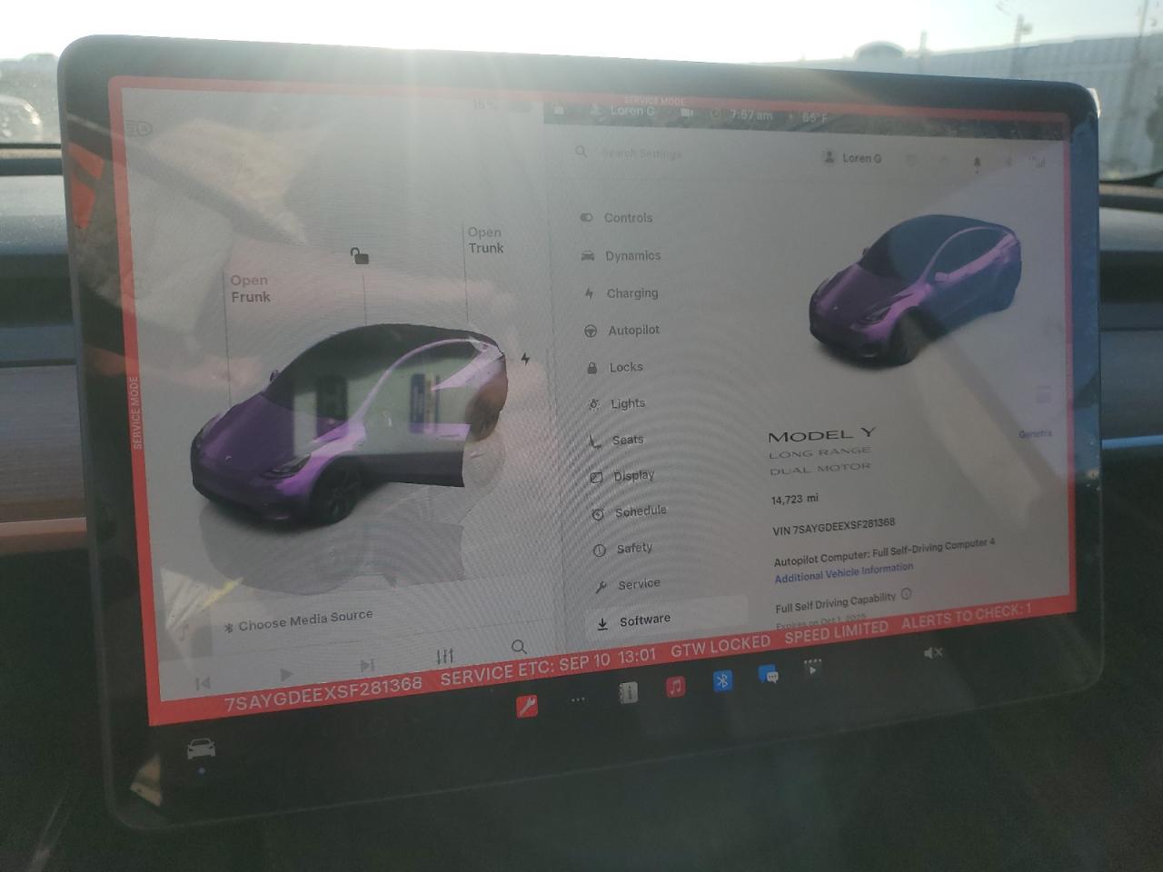 2025 Tesla Model Y VIN: 7SAYGDEEXSF281368 Lot: 80309105