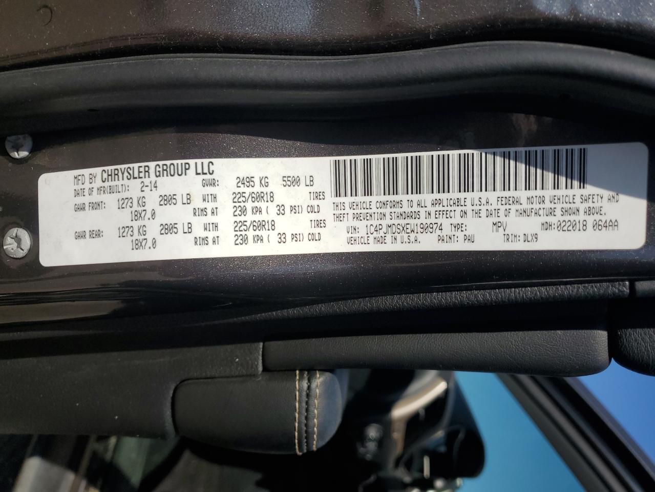 2014 Jeep Cherokee Limited VIN: 1C4PJMDSXEW190974 Lot: 80320605