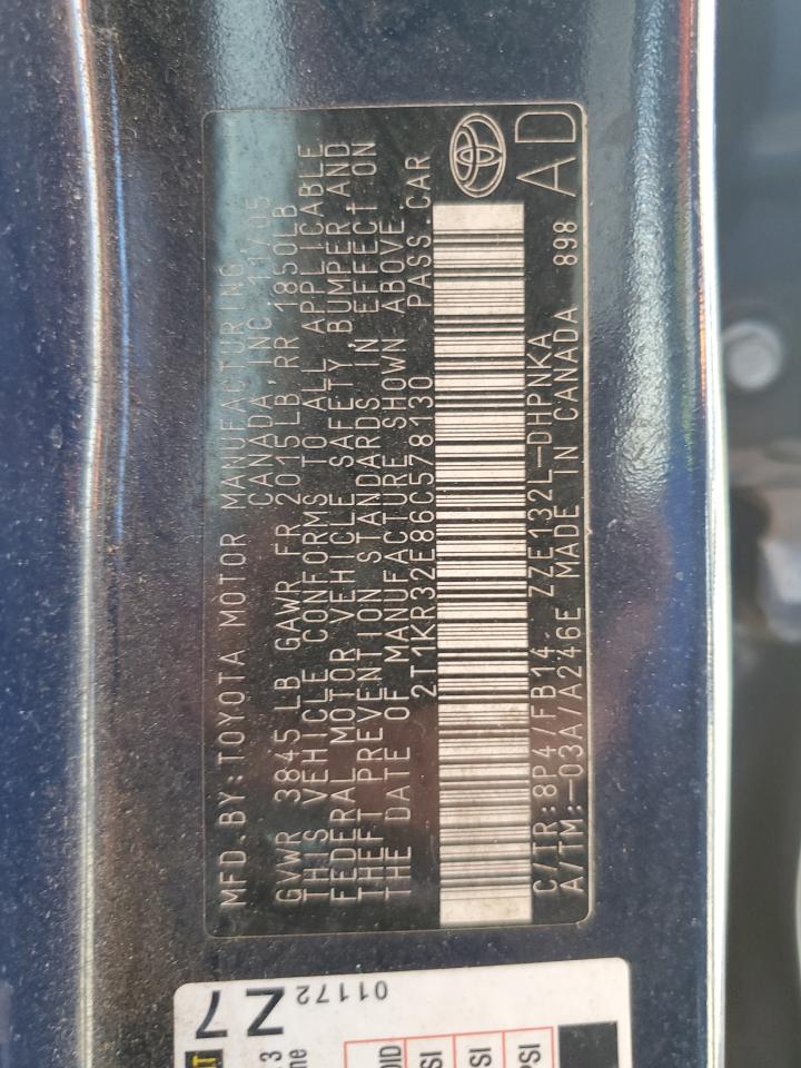 2006 Toyota Corolla Matrix Xr VIN: 2T1KR32E86C578130 Lot: 81772055