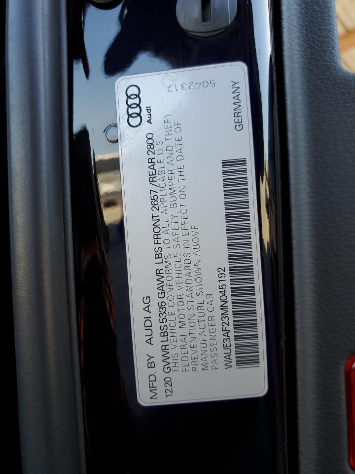 2021 Audi A6 Premium Plus VIN: WAUE3AF23MN045192 Lot: 71204135