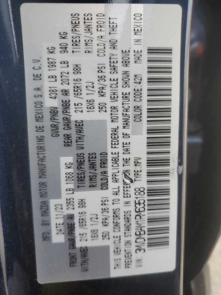 2024 Mazda Cx-30 VIN: 3MVDMBAM1RM635188 Lot: 71845245