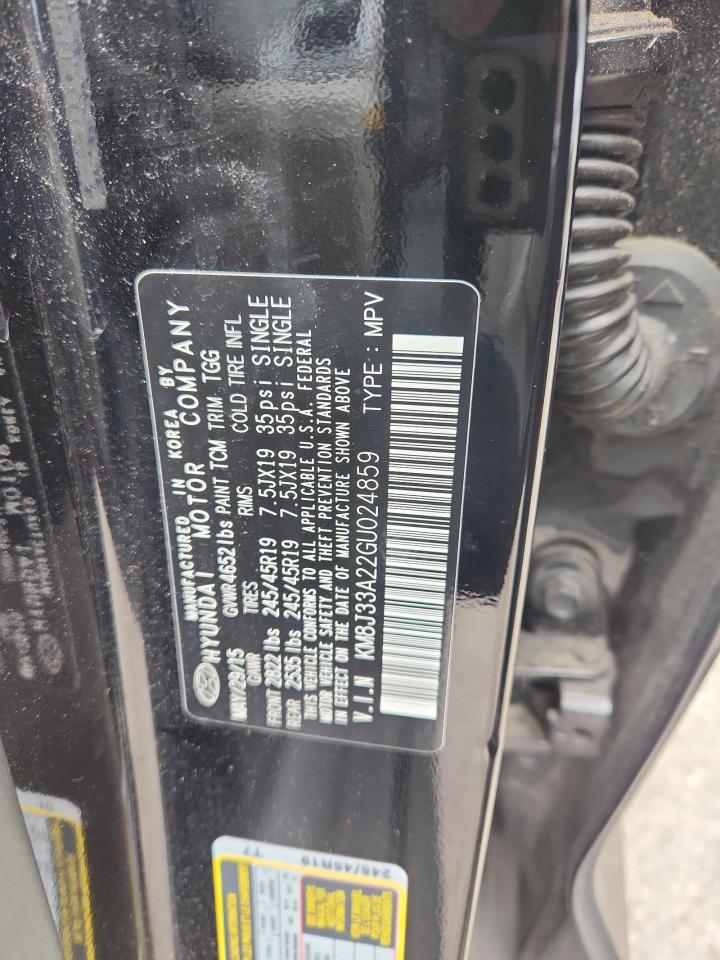 2016 Hyundai Tucson Limited VIN: KM8J33A22GU024859 Lot: 81824445