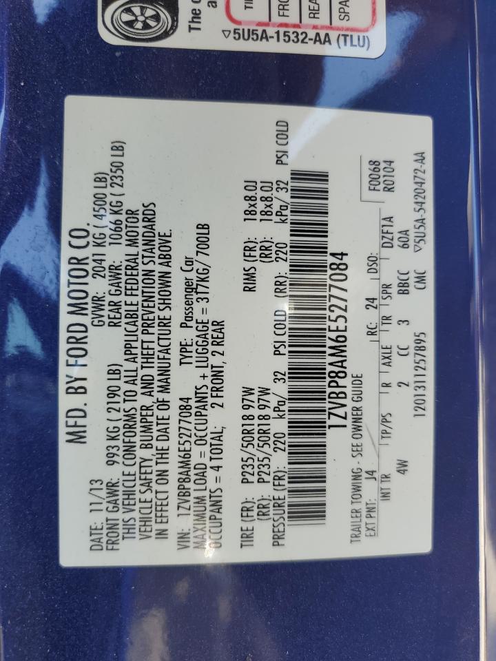 2014 Ford Mustang VIN: 1ZVBP8AM6E5277084 Lot: 80856605