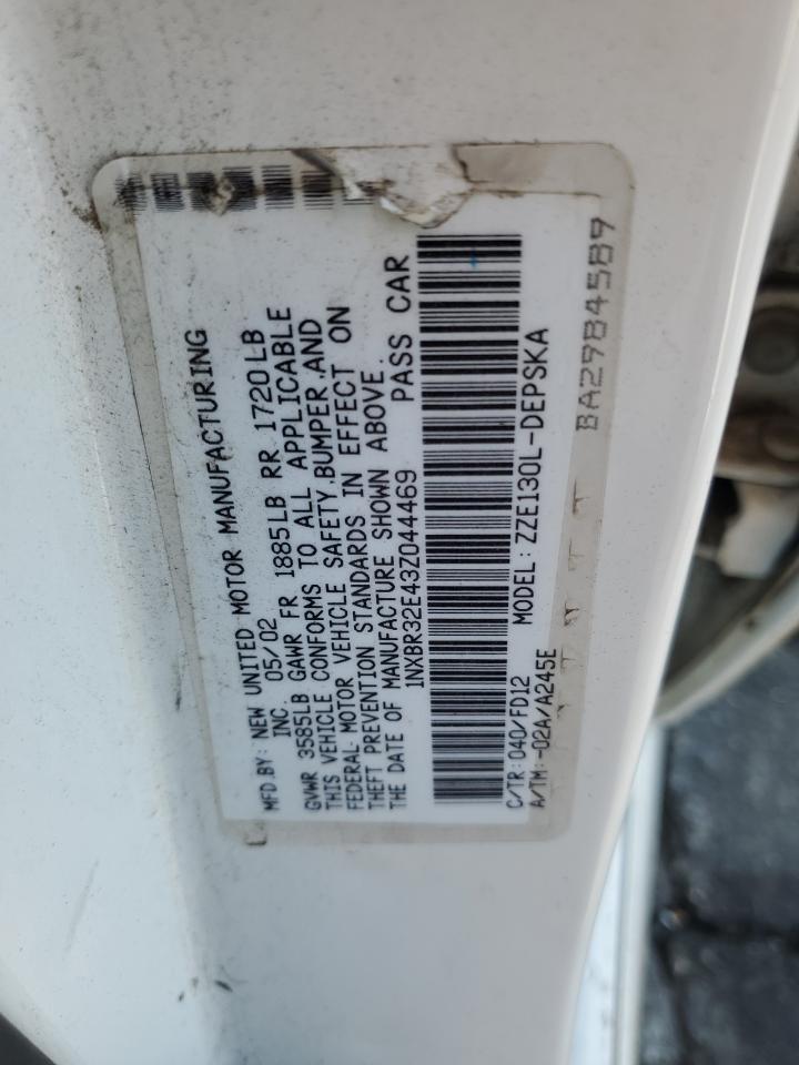 2003 Toyota Corolla Ce VIN: 1NXBR32E43Z044469 Lot: 84293555