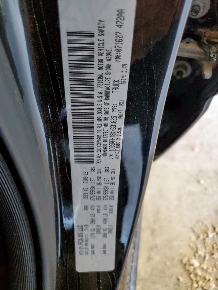 2019 Ram 1500 Limited VIN: 1C6SRFHT8KN631625 Lot: 81761825