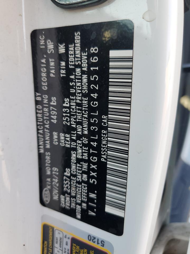 2020 Kia Optima Lx VIN: 5XXGT4L35LG425168 Lot: 64408585