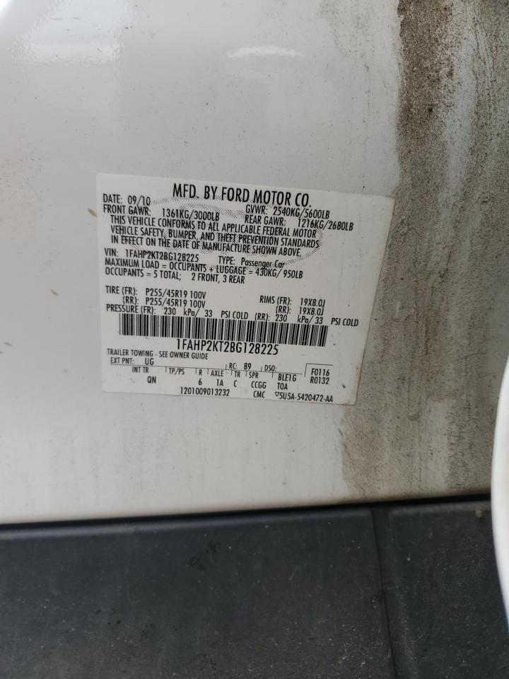 2011 Ford Taurus Sho VIN: 1FAHP2KT2BG128225 Lot: 82040325