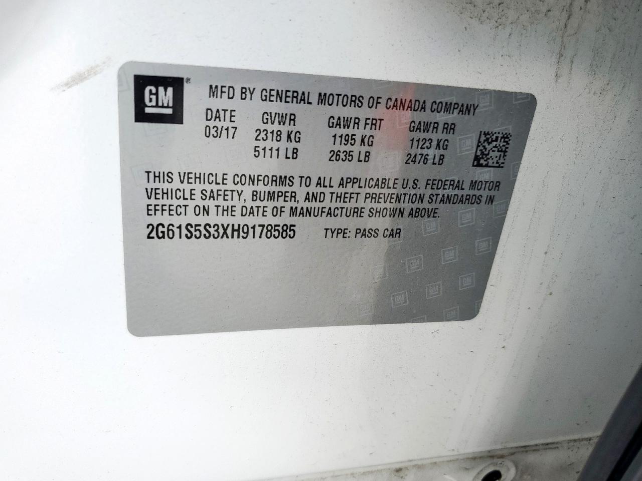 2017 Cadillac Xts Platinum VIN: 2G61S5S3XH9178585 Lot: 80519165