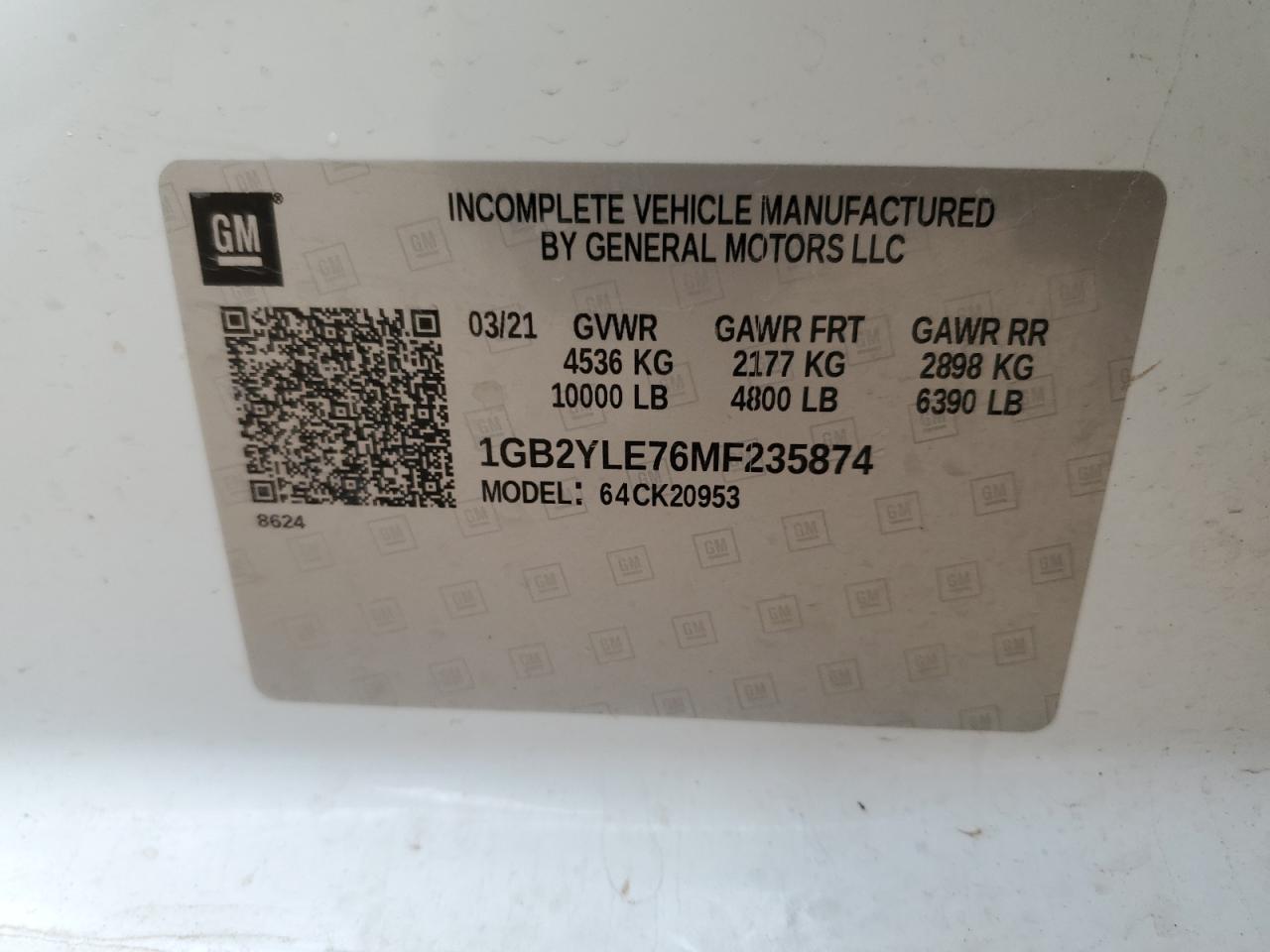 2021 Chevrolet Silverado K2500 Heavy Duty VIN: 1GB2YLE76MF235874 Lot: 80087875