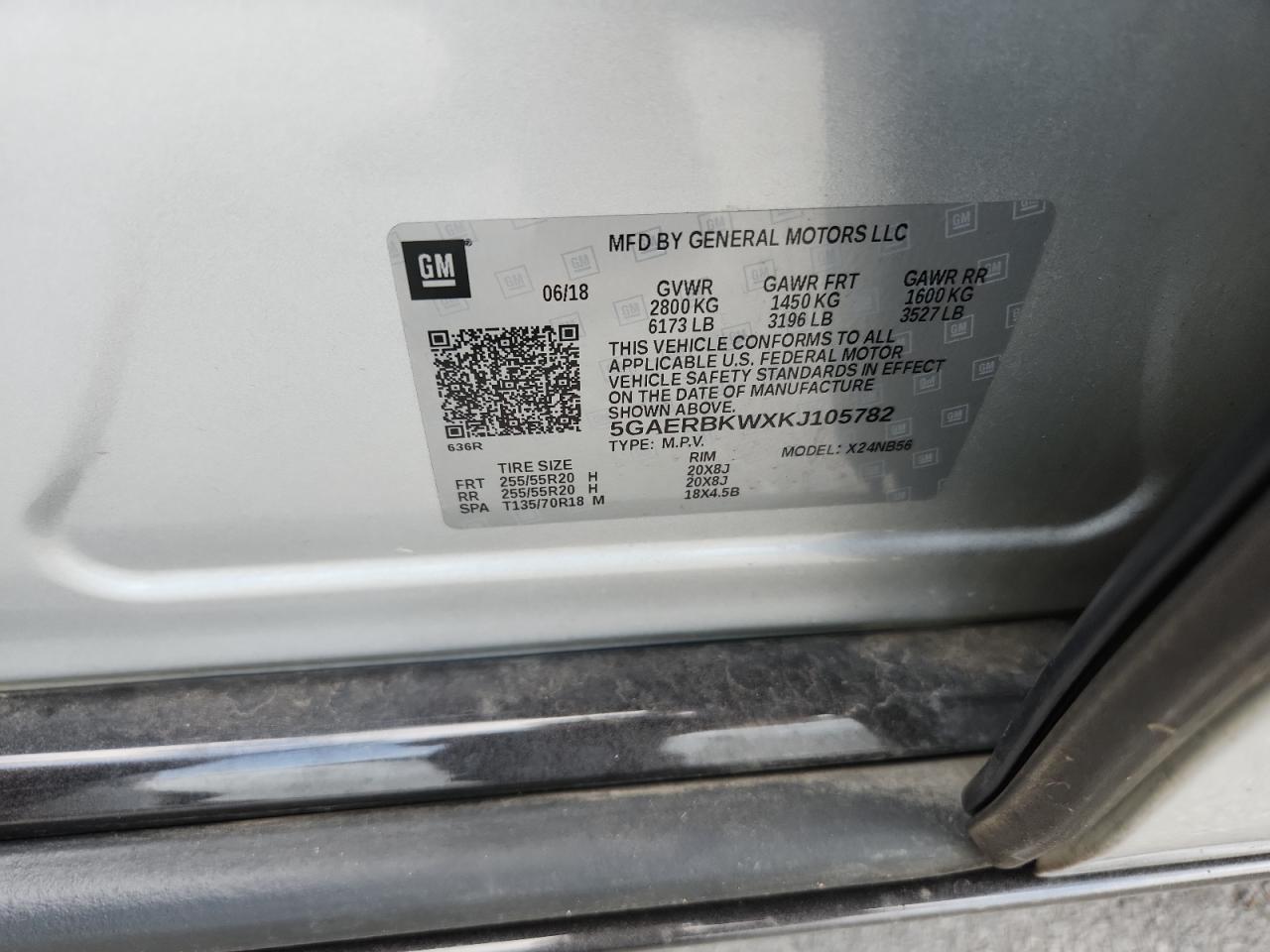 2019 Buick Enclave Essence VIN: 5GAERBKWXKJ105782 Lot: 71625955