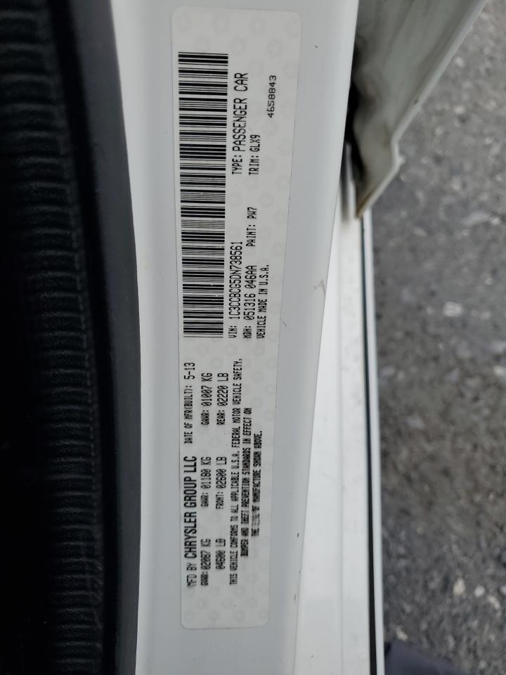 2013 Chrysler 200 Limited VIN: 1C3CCBCG5DN738561 Lot: 81141735