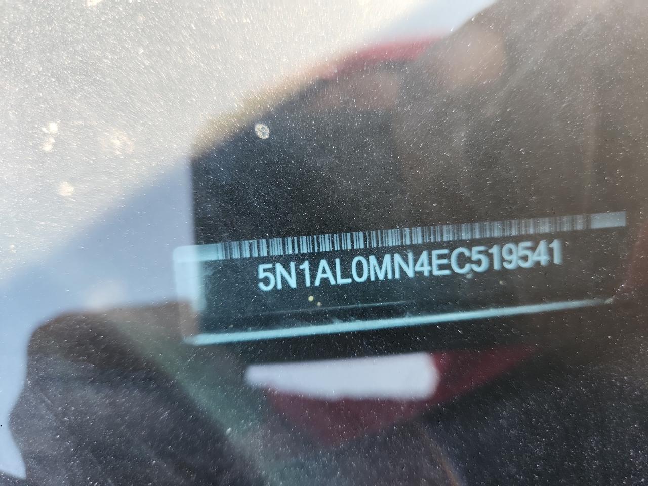 2014 Infiniti Qx60 VIN: 5N1AL0MN4EC519541 Lot: 81569185