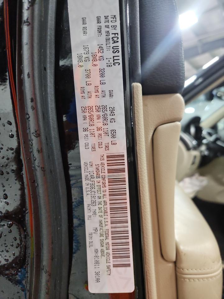 2018 Jeep Grand Cherokee Limited VIN: 1C4RJFBG6JC191263 Lot: 80091635