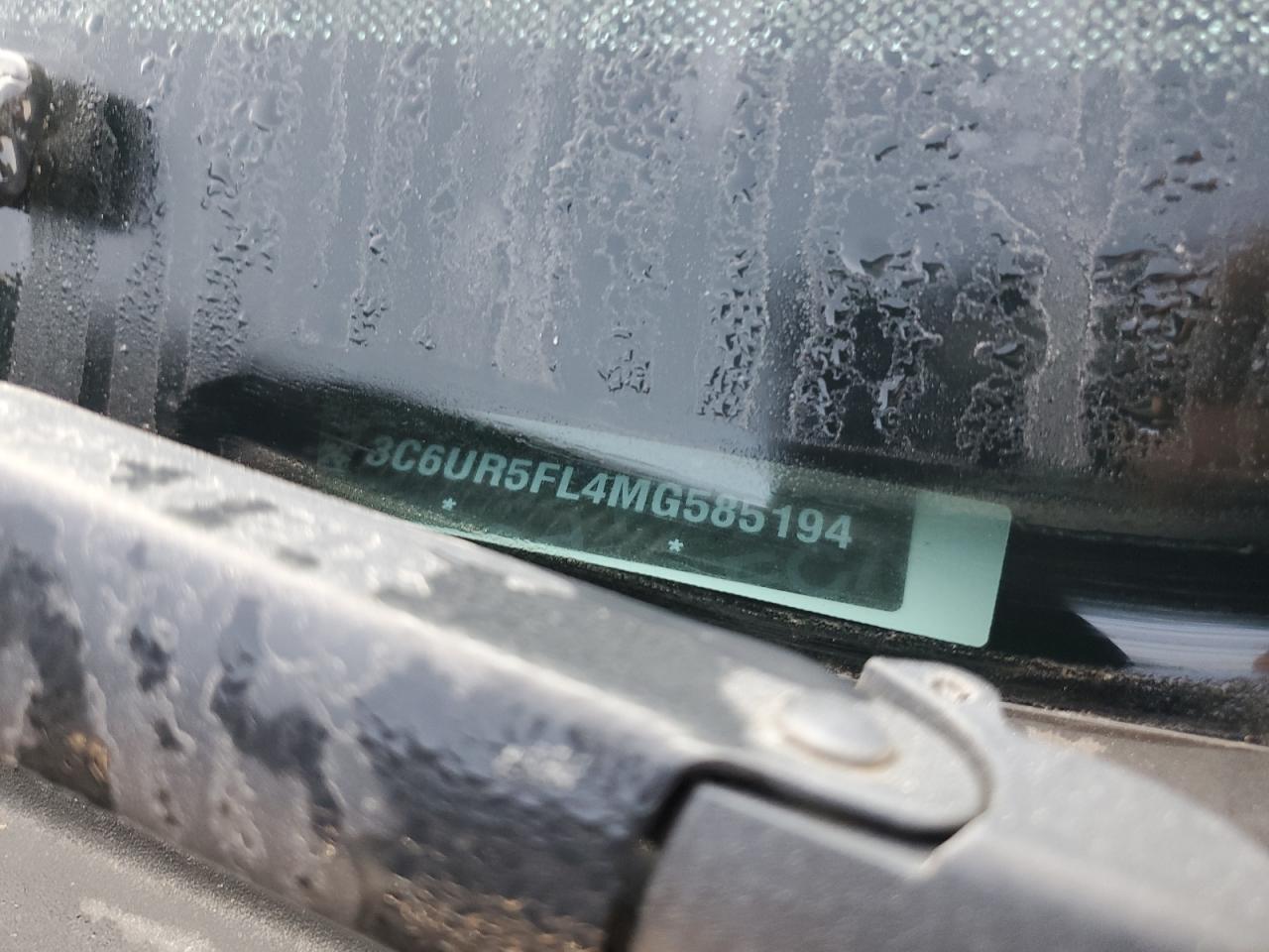 2021 Ram 2500 Laramie VIN: 3C6UR5FL4MG585194 Lot: 80351135