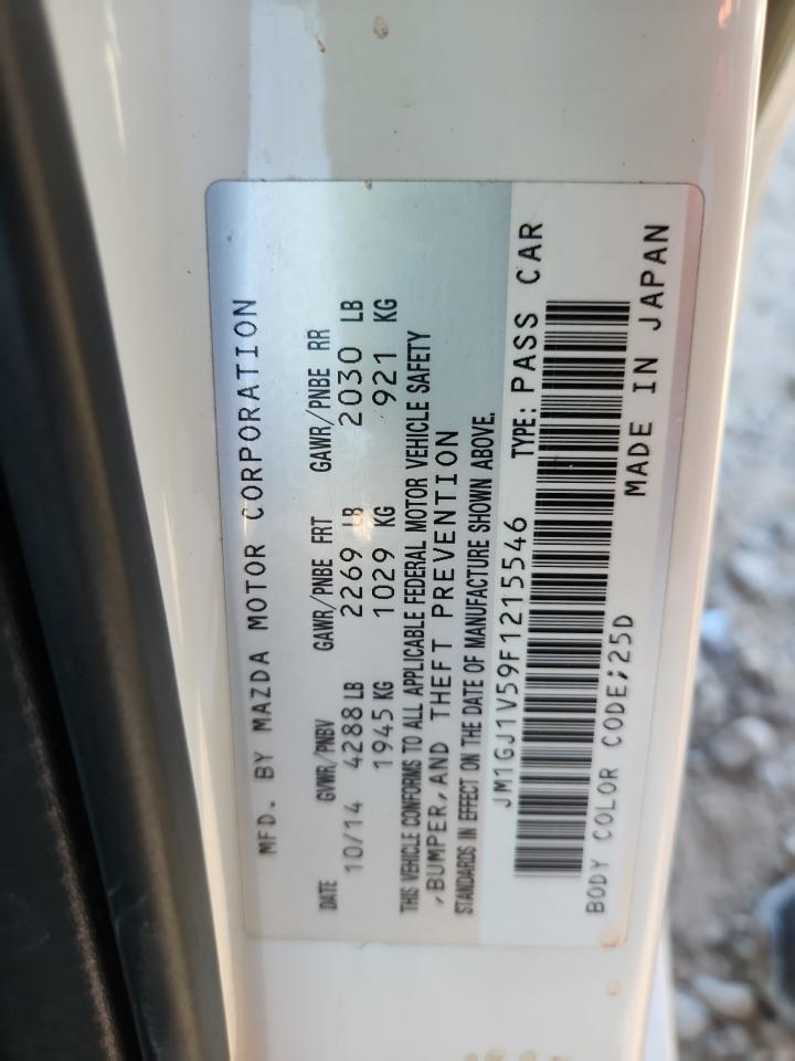 2015 Mazda 6 Touring VIN: JM1GJ1V59F1215546 Lot: 82107925