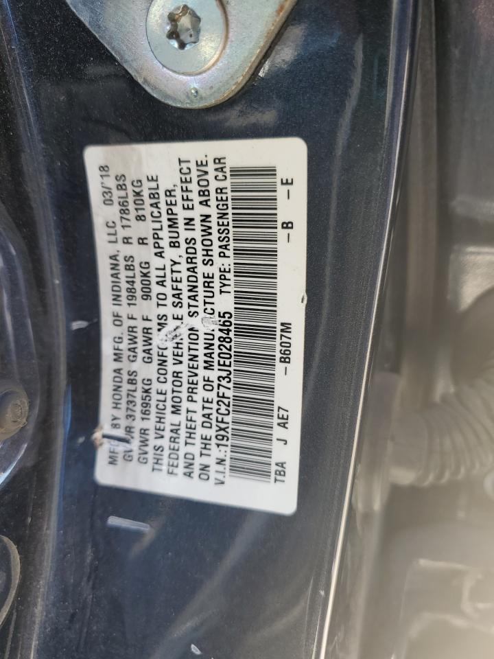 2018 Honda Civic Ex VIN: 19XFC2F73JE028465 Lot: 84356235