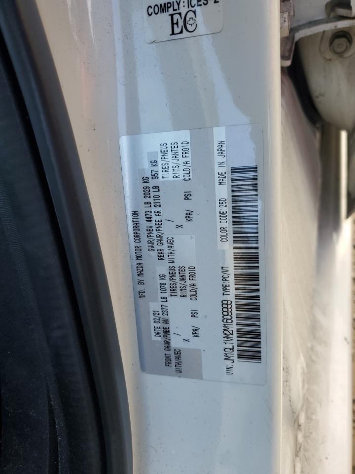 2021 Mazda 6 Touring VIN: JM1GL1VM2M1609999 Lot: 80941585