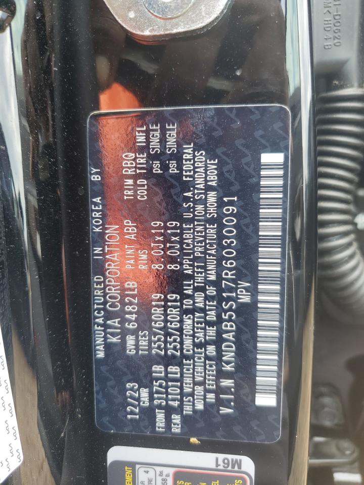 2024 Kia Ev9 Light VIN: KNDAB5S17R6030091 Lot: 84026105