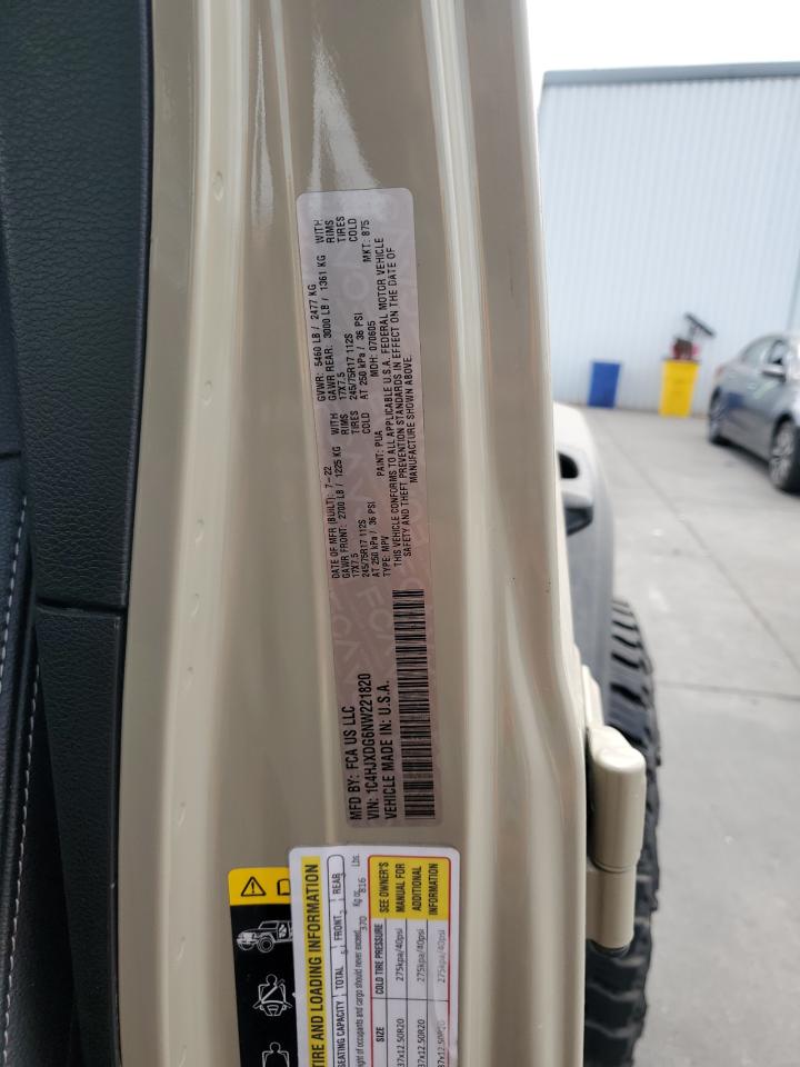 2022 Jeep Wrangler Unlimited Sport VIN: 1C4HJXDG6NW221820 Lot: 72015225