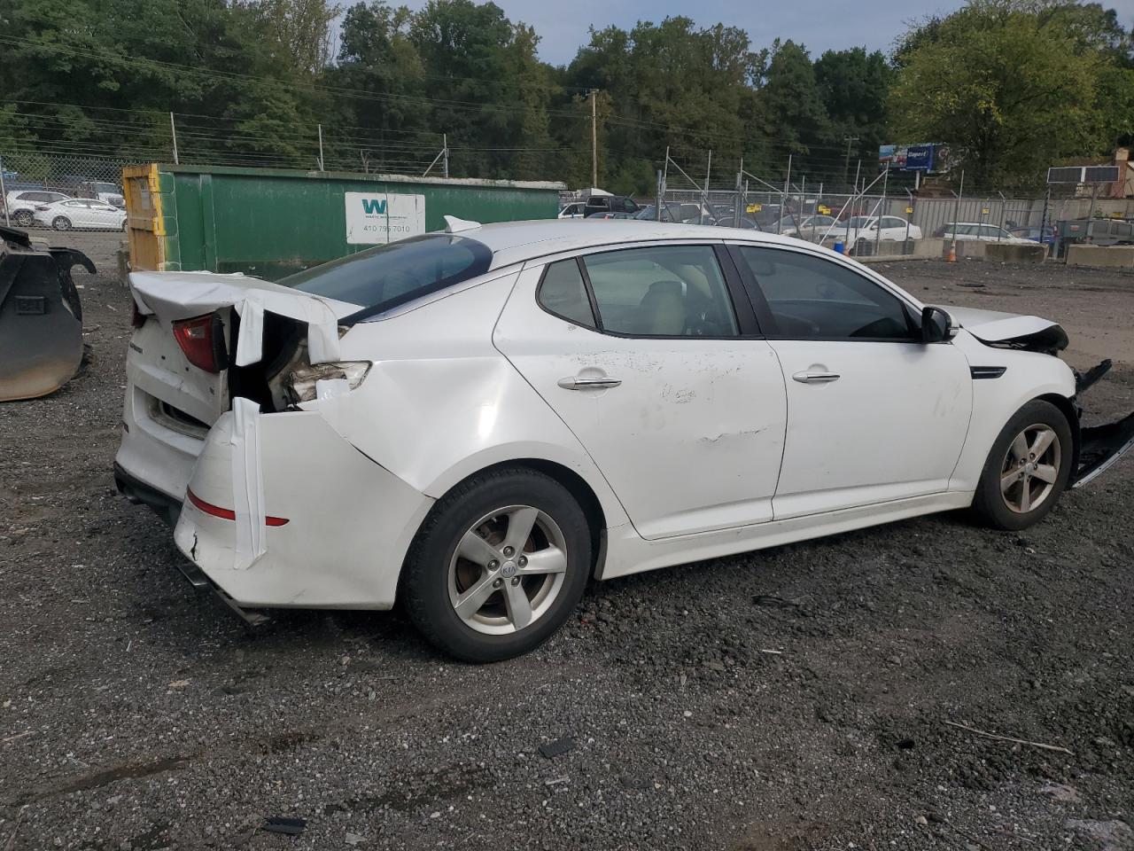 2014 Kia Optima Lx white null gas KNAGM4A79E5475501 photo #4