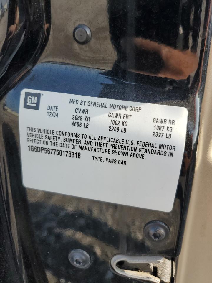 2005 Cadillac Cts Hi Feature V6 VIN: 1G6DP567750178318 Lot: 71469105