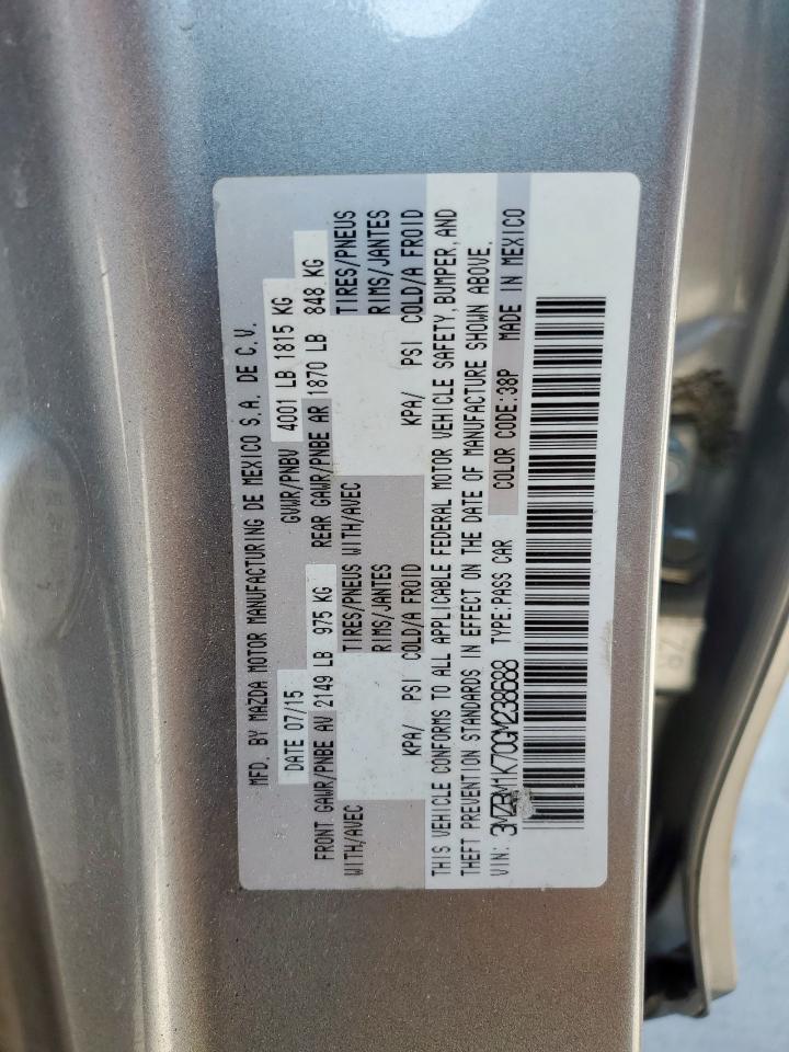 2016 Mazda 3 Sport VIN: 3MZBM1K70GM238688 Lot: 80641445