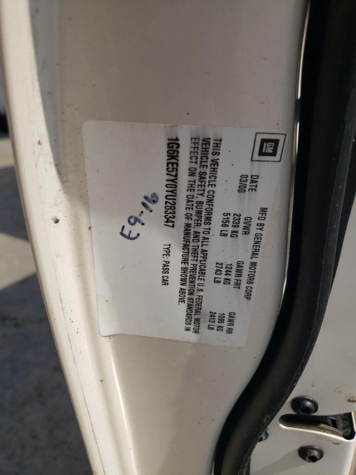 2000 Cadillac Deville Dhs VIN: 1G6KE57Y0YU283347 Lot: 83781055