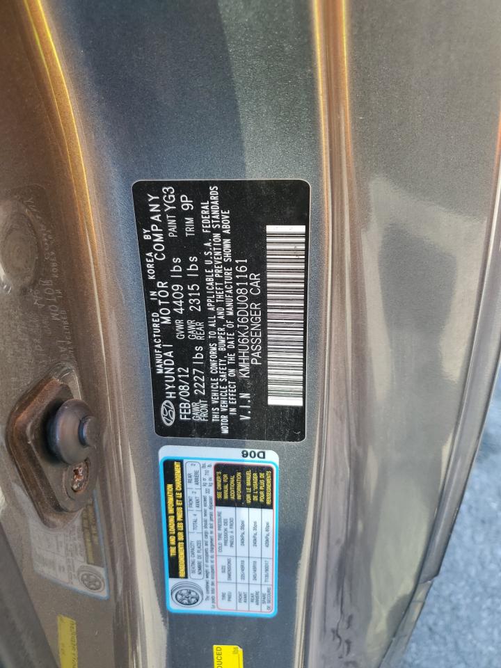 2013 Hyundai Genesis Coupe 3.8L VIN: KMHHU6KJ6DU081161 Lot: 80360235