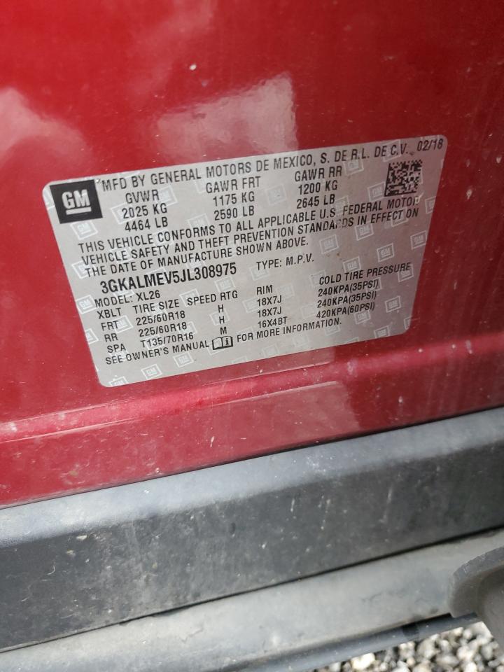 2018 GMC Terrain Sle VIN: 3GKALMEV5JL308975 Lot: 81622915