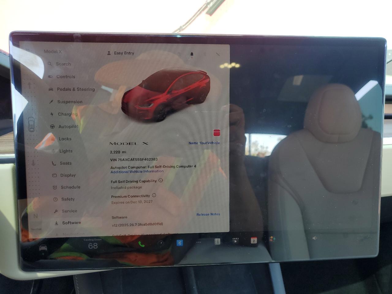 2025 Tesla Model X VIN: 7SAXCAE55SF462383 Lot: 71201665