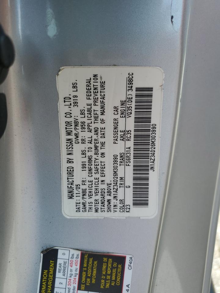2006 Nissan 350Z Coupe VIN: JN1AZ34D26M303990 Lot: 80020935