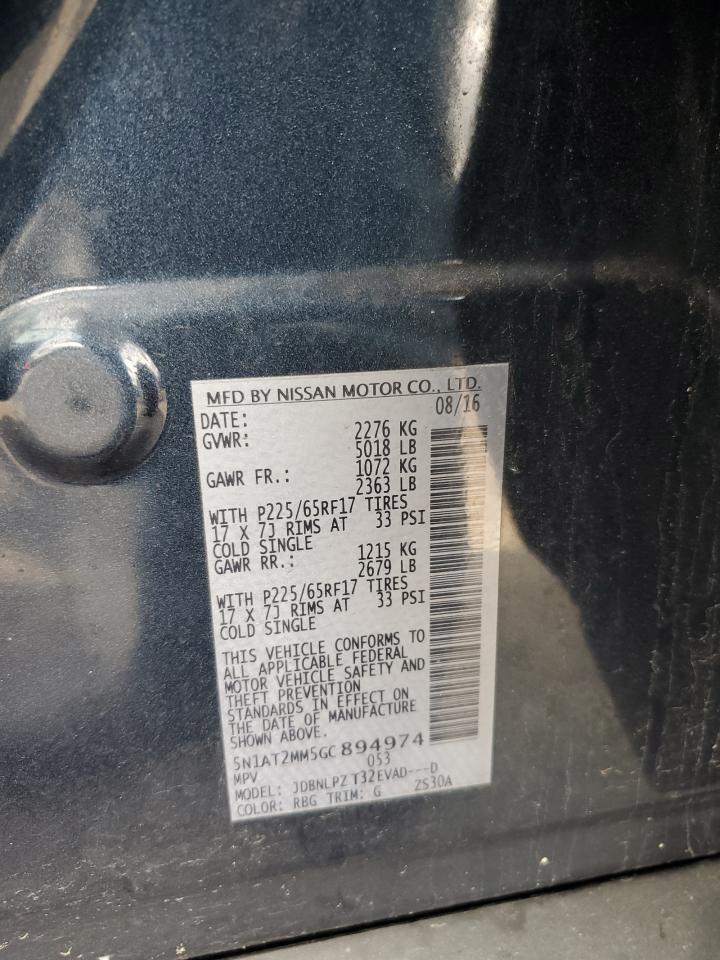 2016 Nissan Rogue S VIN: 5N1AT2MM5GC894974 Lot: 84043905