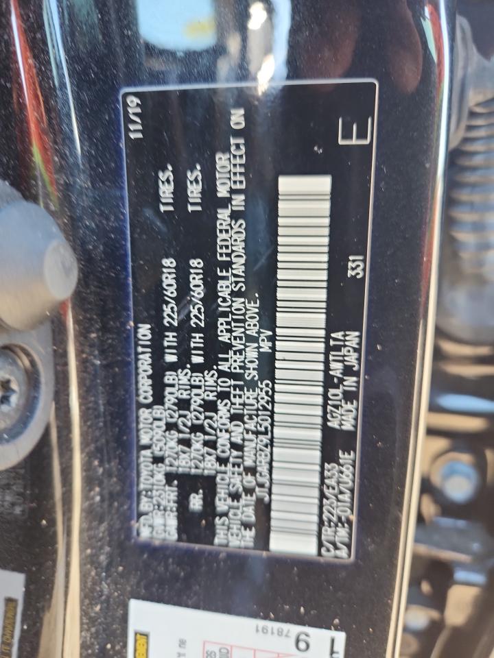 2020 Lexus Nx 300 VIN: JTJGARBZ9L5012955 Lot: 84235365