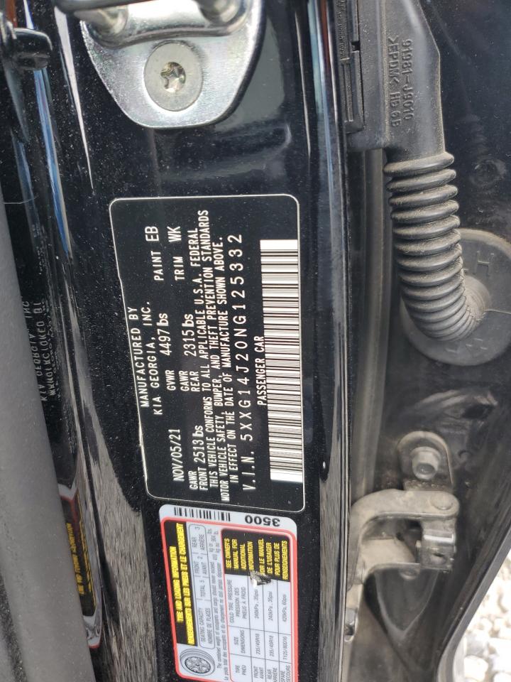 2022 Kia K5 Lxs VIN: 5XXG14J20NG125332 Lot: 71370485